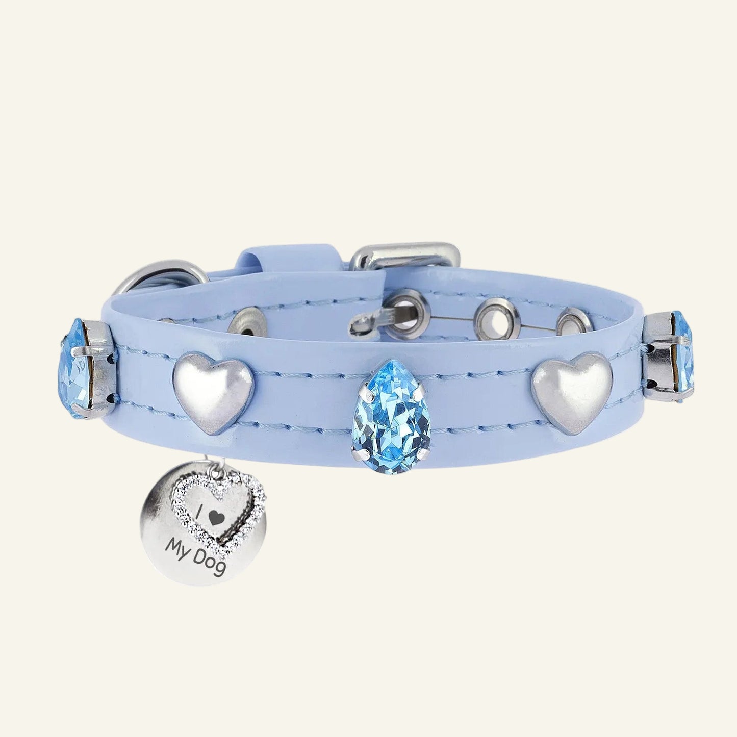 Fabrice Blue Swarovski Dog Collar ð - PAW LONDON