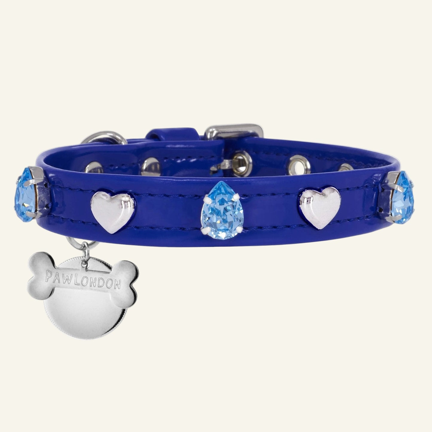 Leone Royal Blue Swarovski Dog Collar 💎 - PAW LONDON