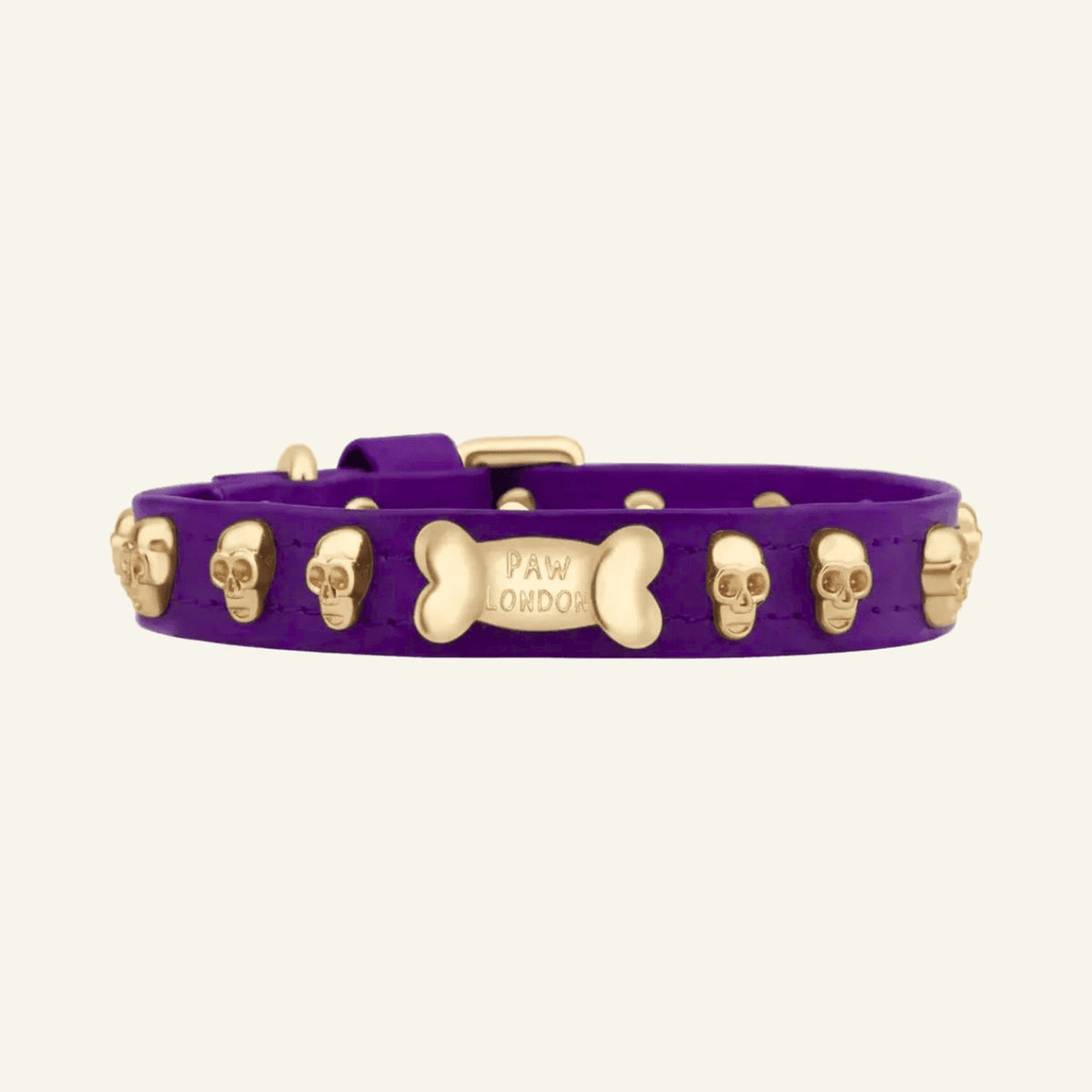 Halloween Totenkopf Hundehalsband 🎃 | Lila