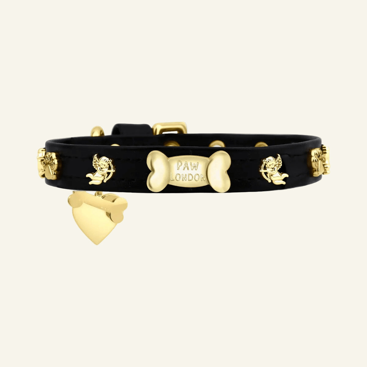 Cupid Gold Hundehalsband 🏹 | SCHWARZ