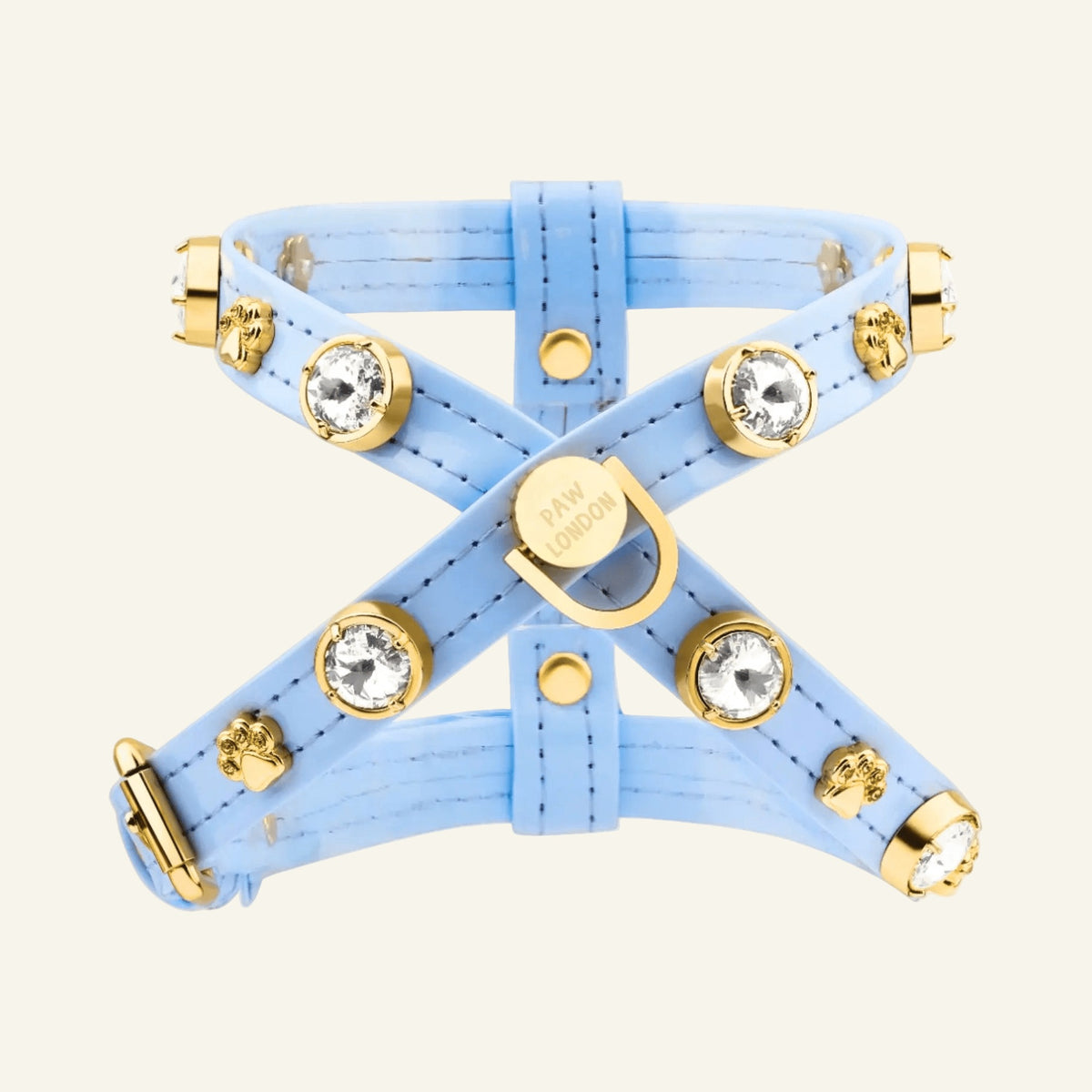 Louis Swarovski® Babyblaues Hundegeschirr 💎
