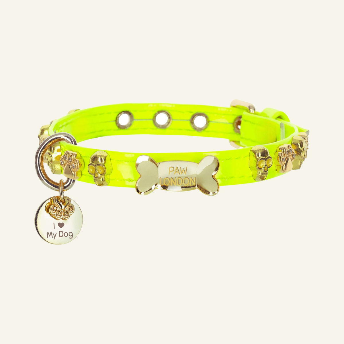 Pawlentino Rockstud Hundehalsband | Rot 🪨