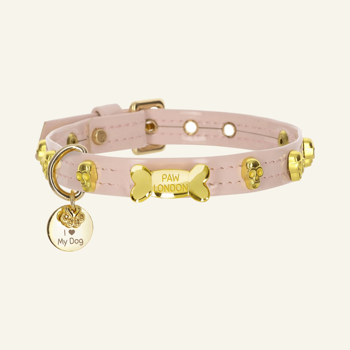 Pawlentino Rockstud Hundehalsband | Rot 🪨