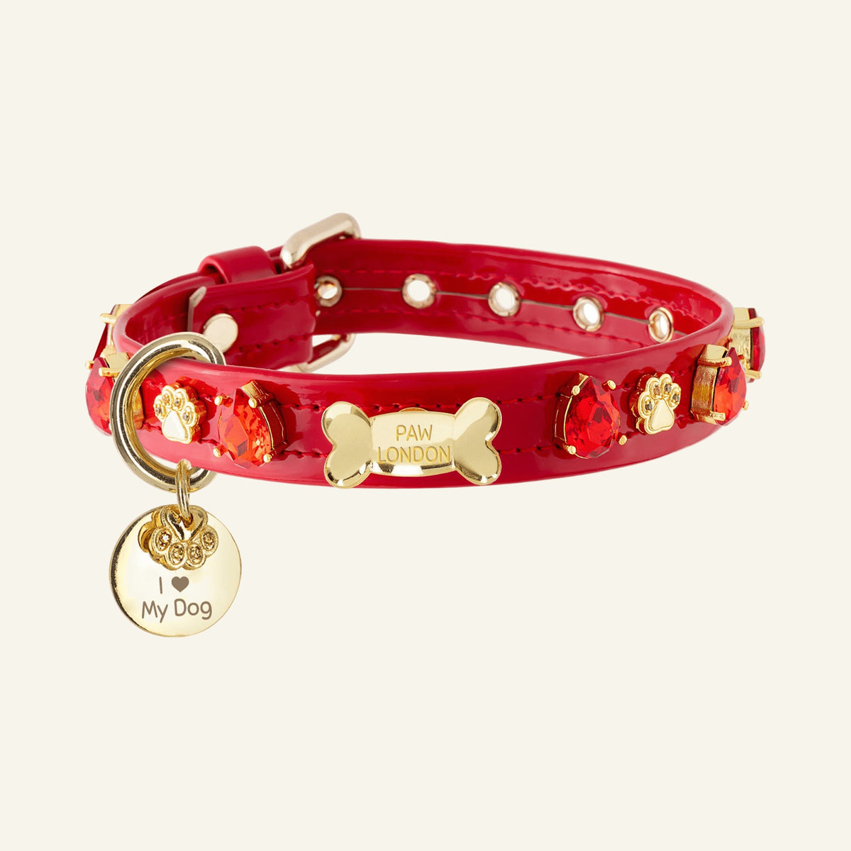 Collier pour chien Swarovski Rouge Soho 💎