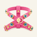 Suede Evil Eye Dog Harness | Hot Pink - PAW LONDON