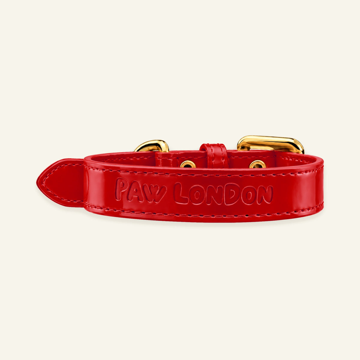 Basic Light Dog Collar | Red Glossy