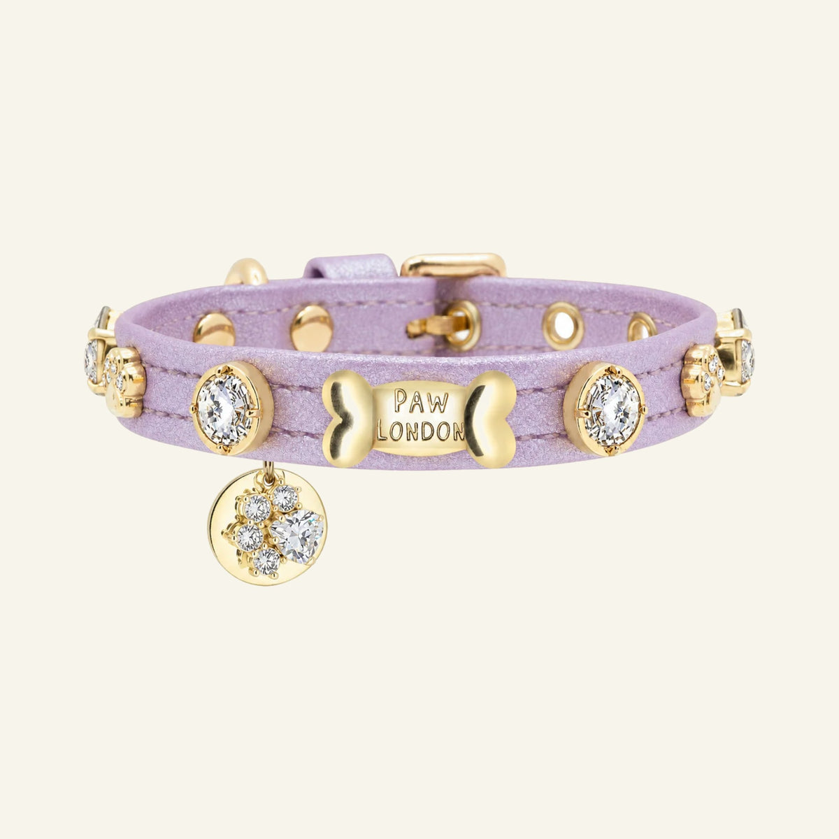 Lily Swarovski® Dog Collar | Lavender - PAW LONDON
