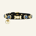 Collar para perro con ojo malvado, color negro