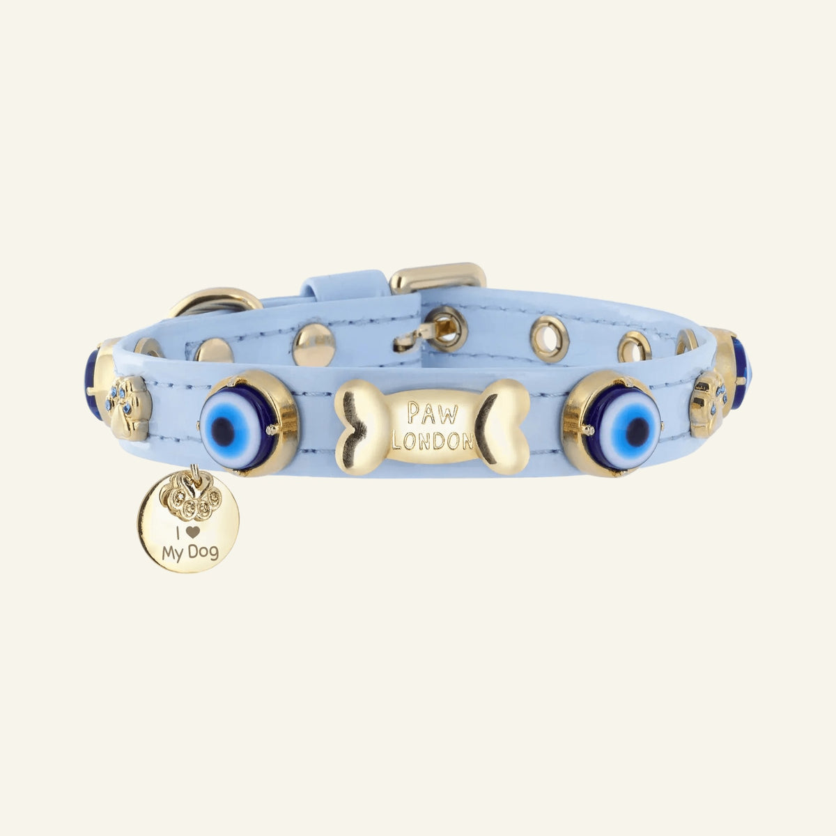 Böser Blick Hundehalsband Baby Blau 🧿