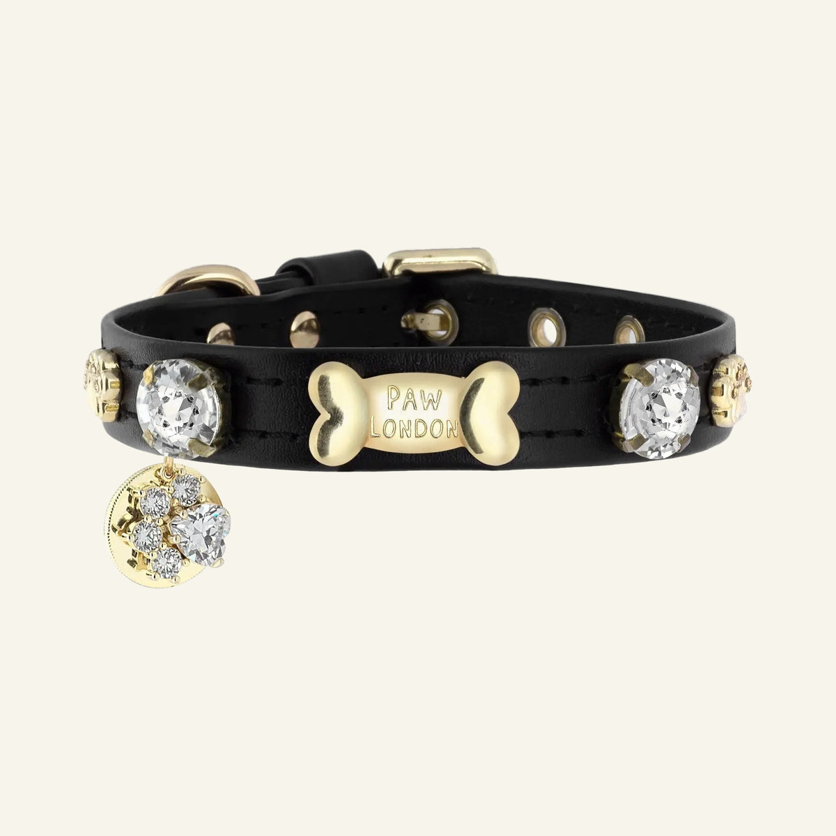 Schwarzes Hundehalsband von Alex Swarovski 💎