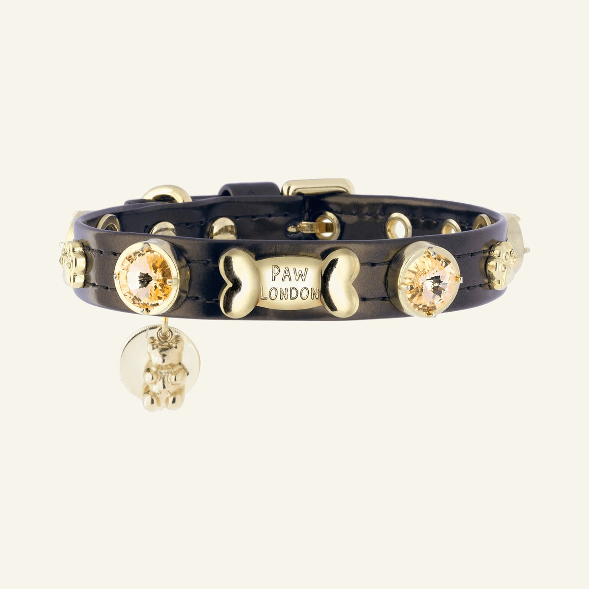 Espresso Swarovski® Hundehalsband Braun 💎