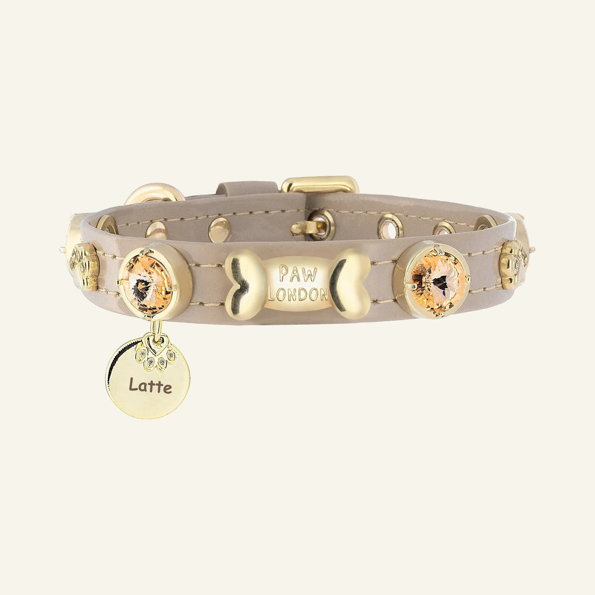 Kate Swarovski® Cappuccino Hundehalsband 💎