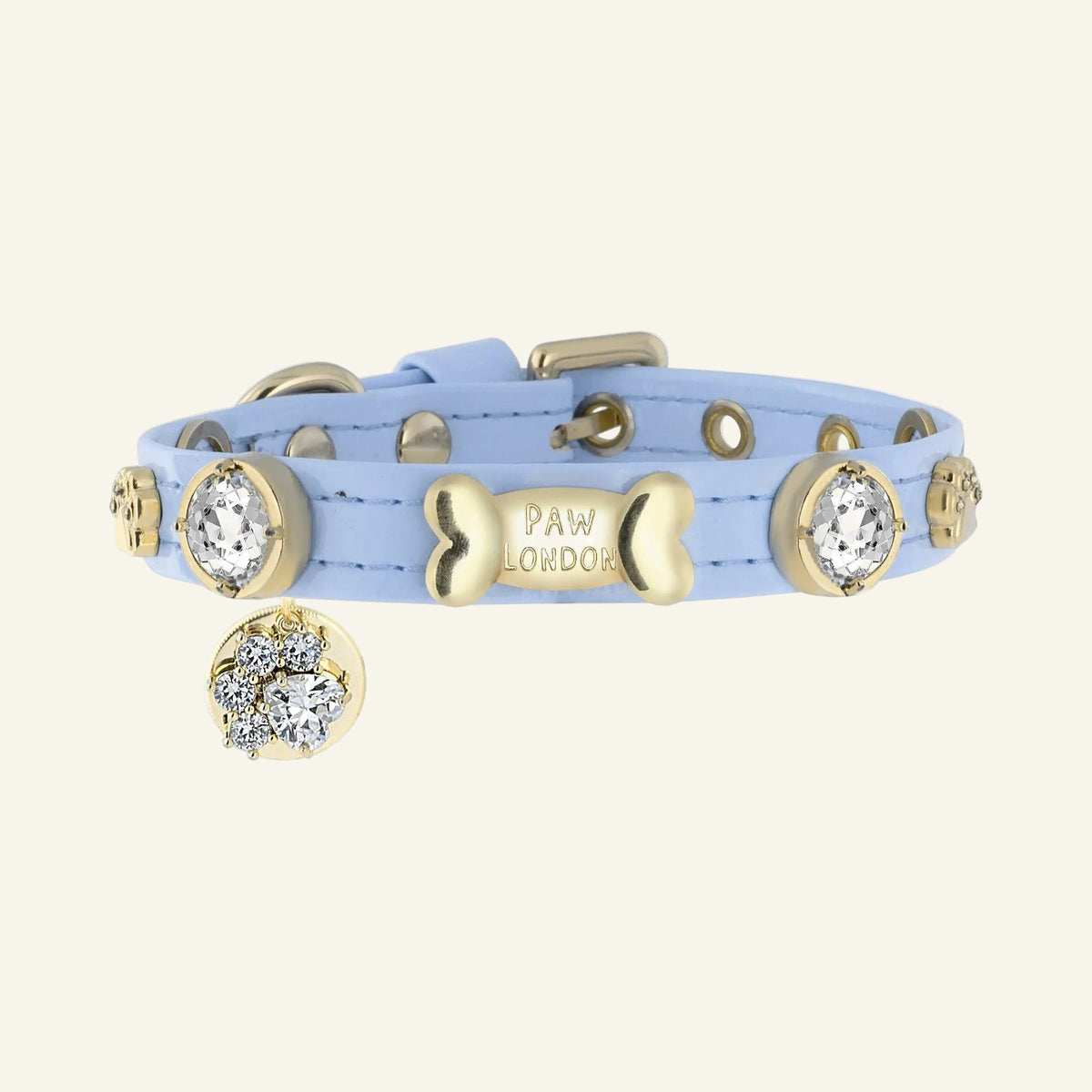 Louis Swarovski® Babyblaues Hundehalsband 💎