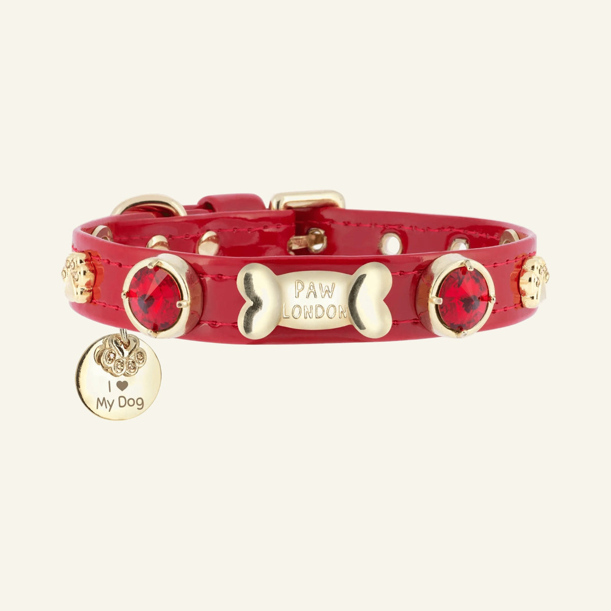 Scharlachrotes Swarovski®-Hundehalsband 💎