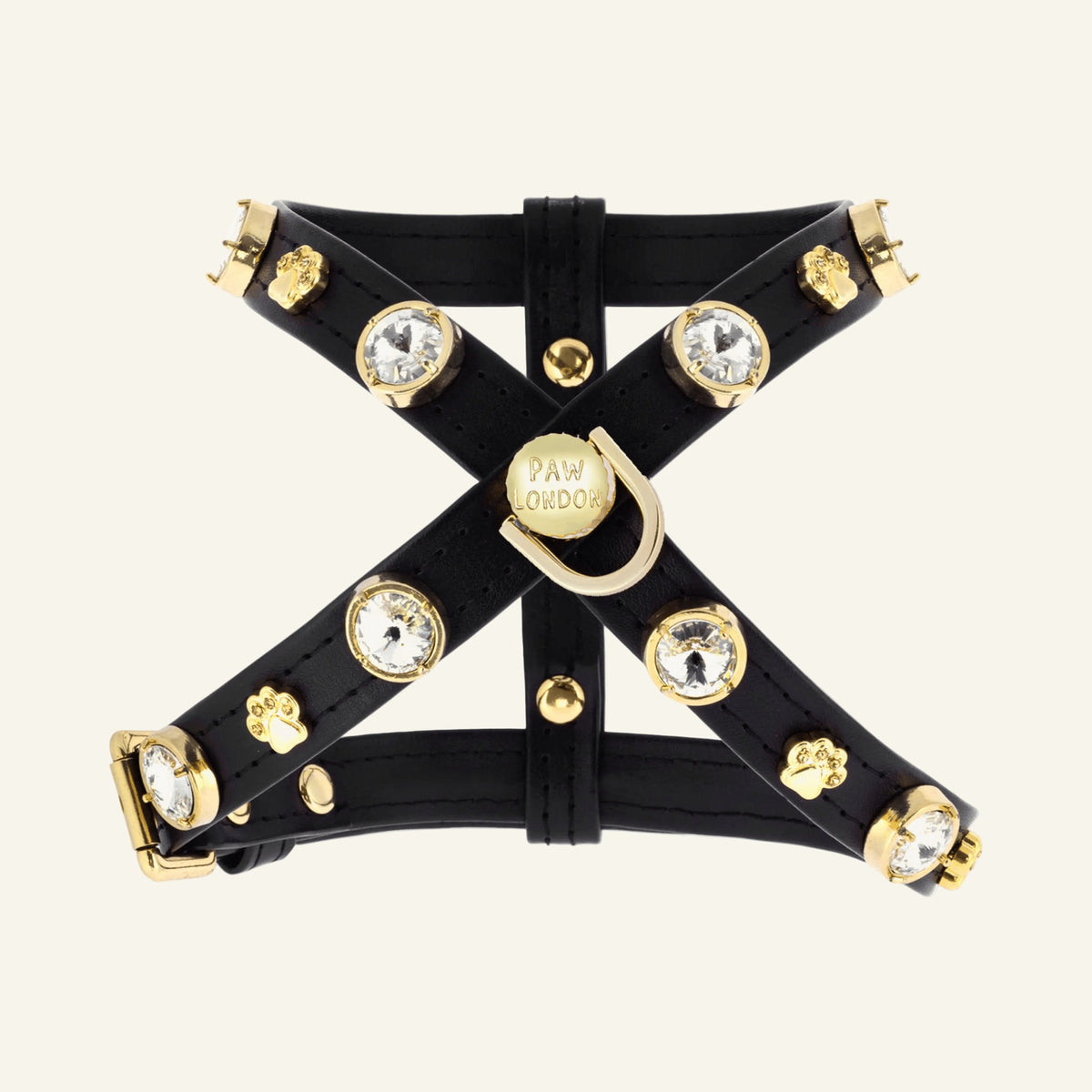 Alex Swarovski® Dog Harness | Black - PAW LONDON