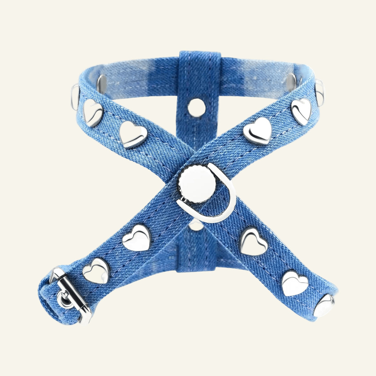 Lovefool Denim Hundegeschirr | Eis 🩵