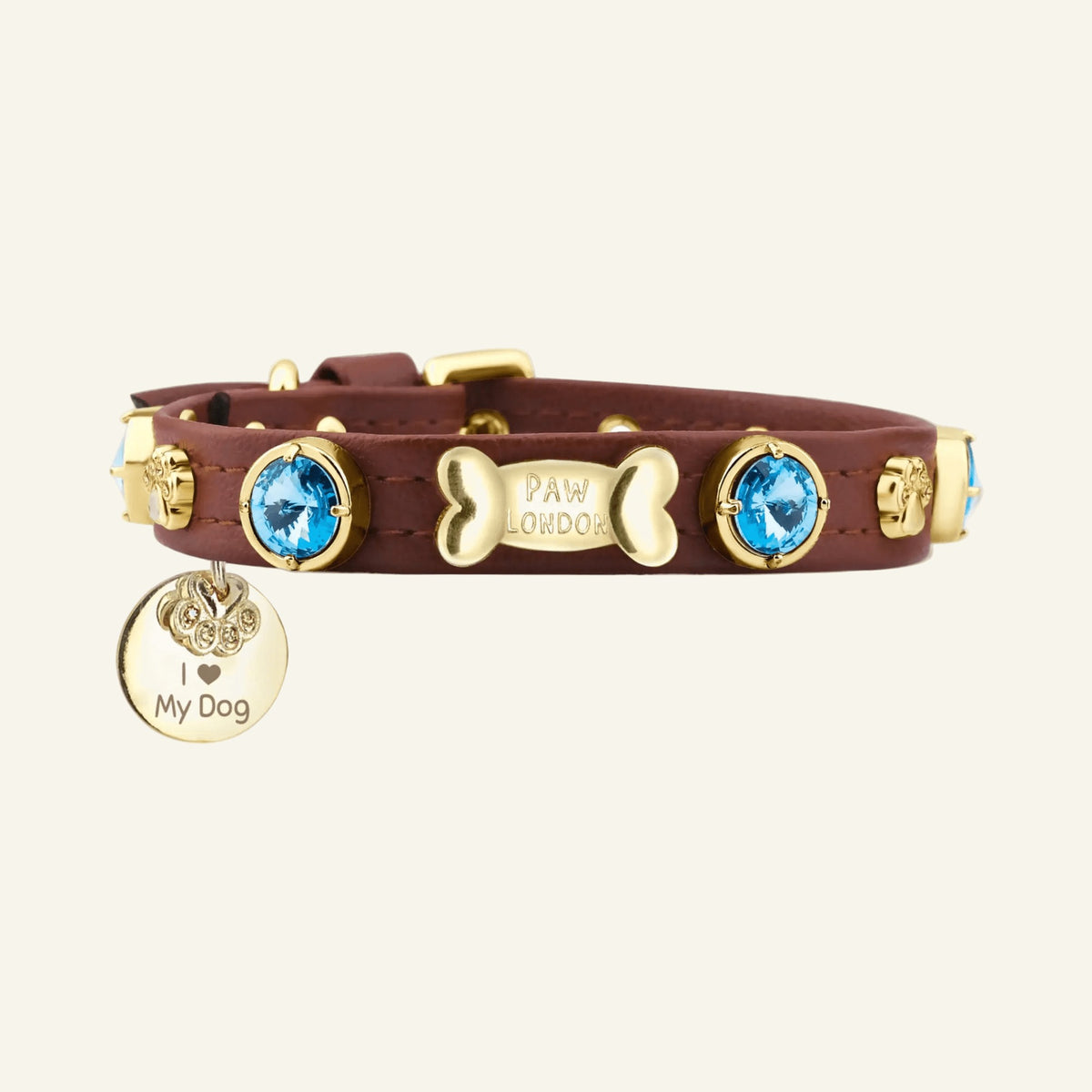 Rene Swarovski® braunes Hundehalsband 💎