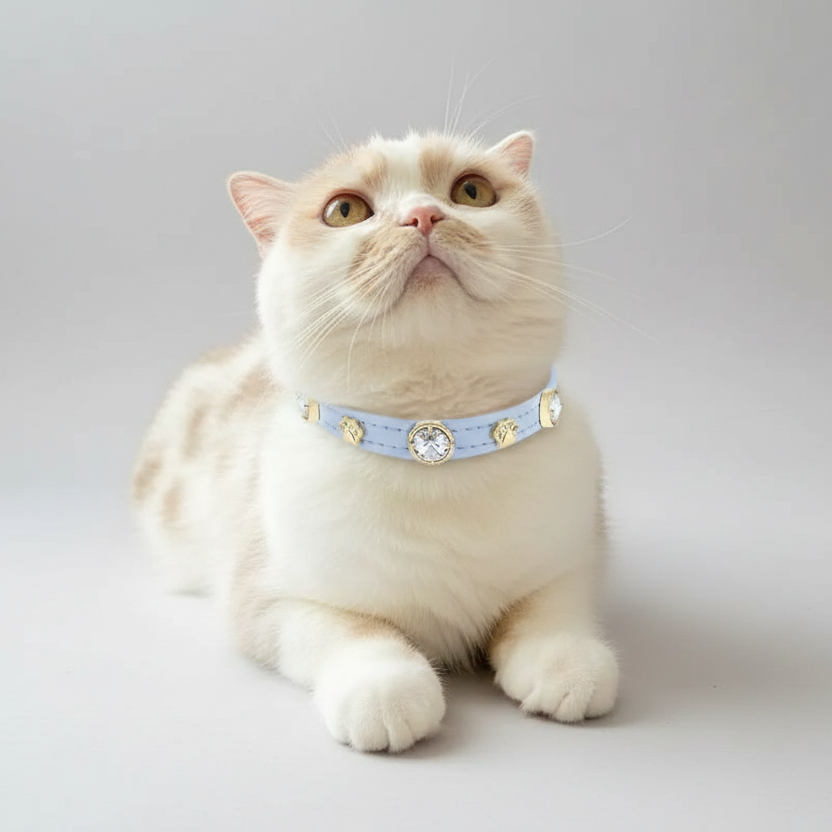 Louis Blue Swarovski®  Cat Collar