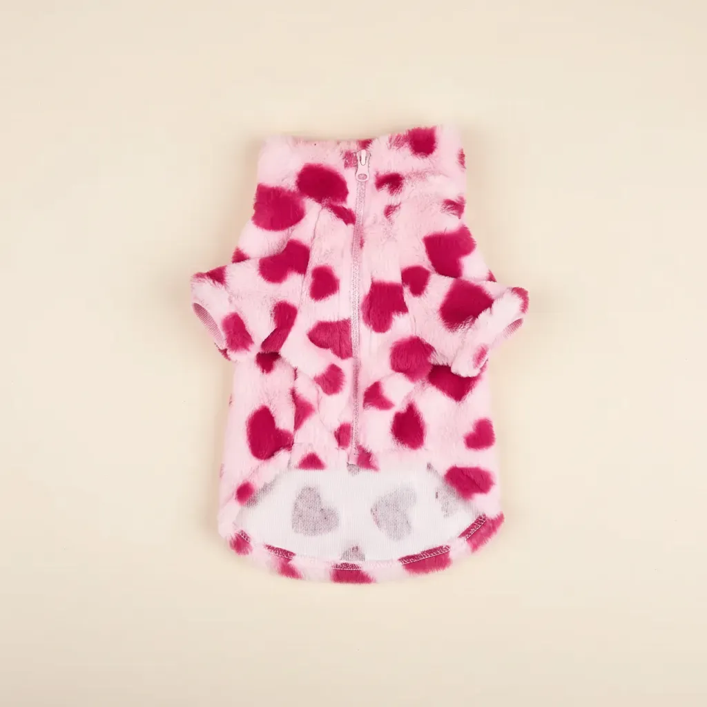 All Over Heart Dog Fleece 💓