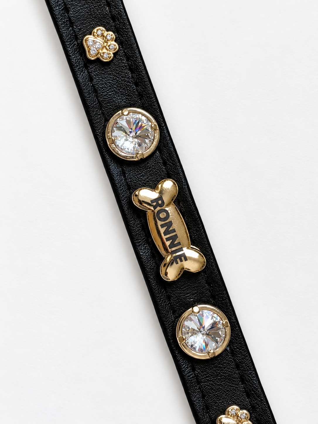 Schwarzes Hundehalsband von Alex Swarovski 💎