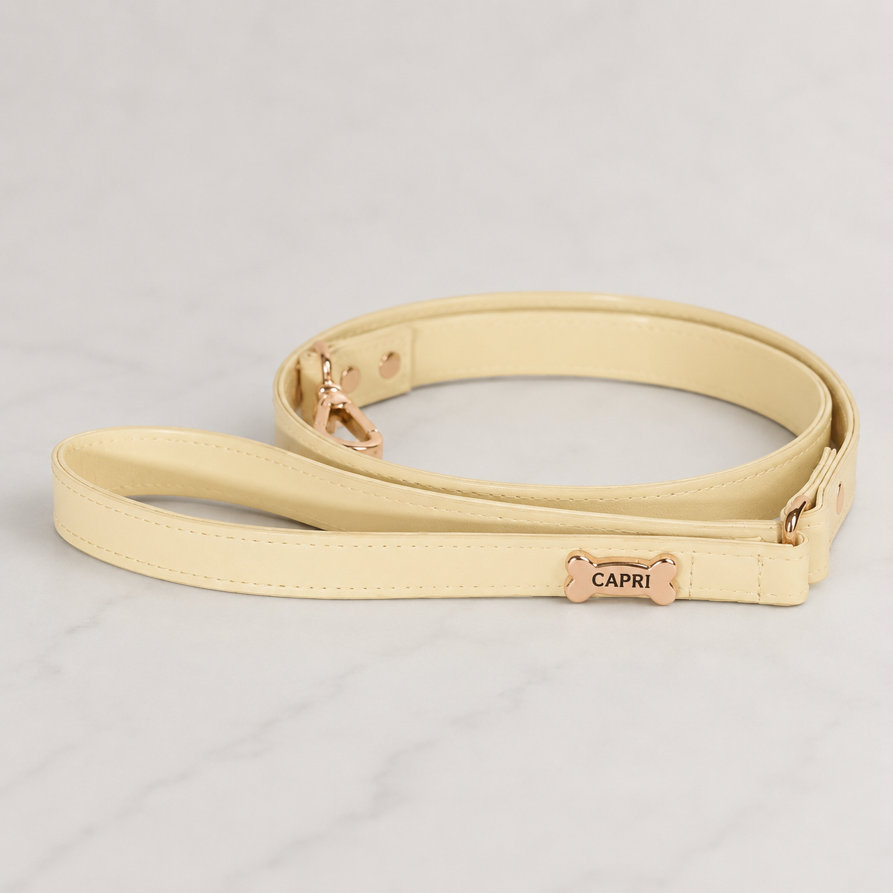 Dog Lead with Gold Plated Bone | Butter 🧈