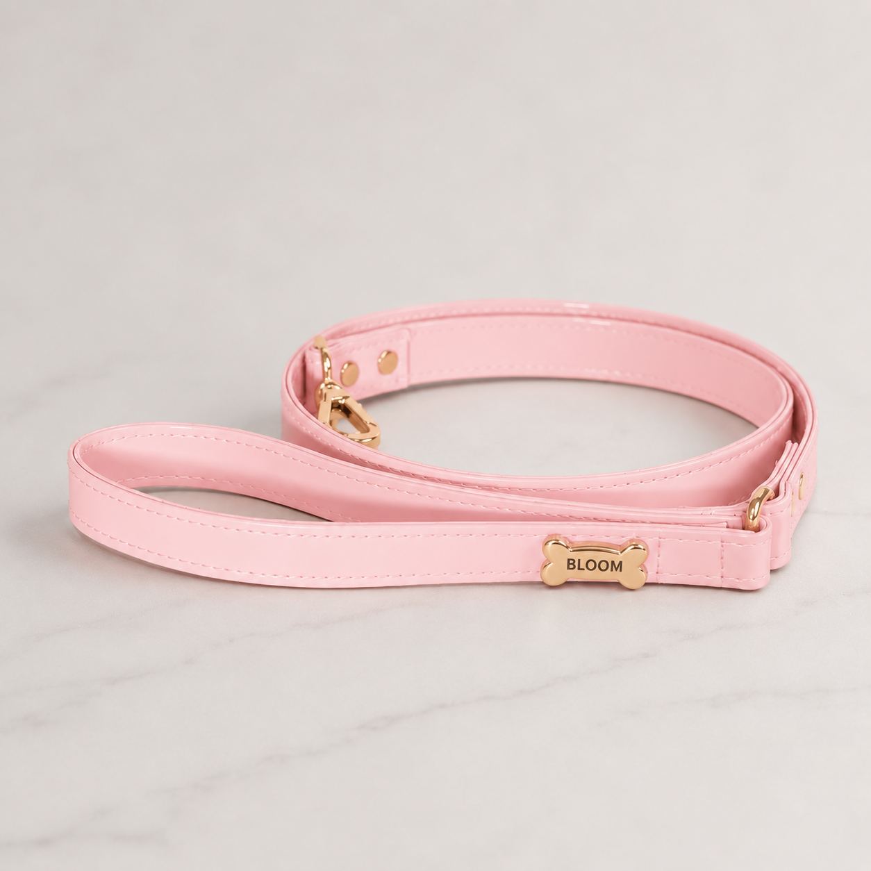 Dog Lead with Gold Plated Bone | Candy