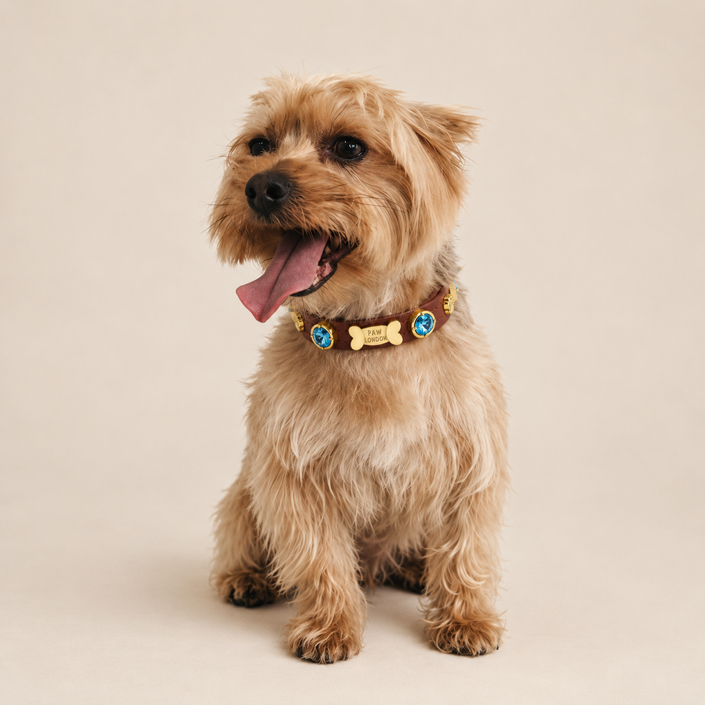 Rene Swarovski® Dog Collar | Brown