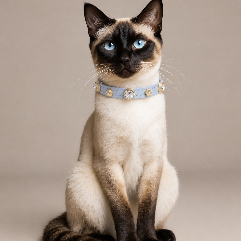 Louis Swarovski® Cat Collar | Baby Blue