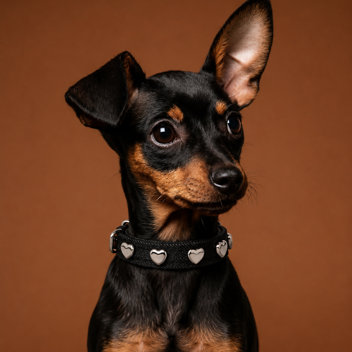 Lovefool Denim Dog Collar | Noir
