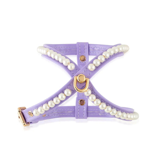 Diana Pearl Dog Harness With Pearls  | Lilac 💘 PAW LONDON