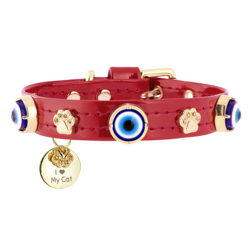 Evil Eye Cat Collar Red PAW LONDON