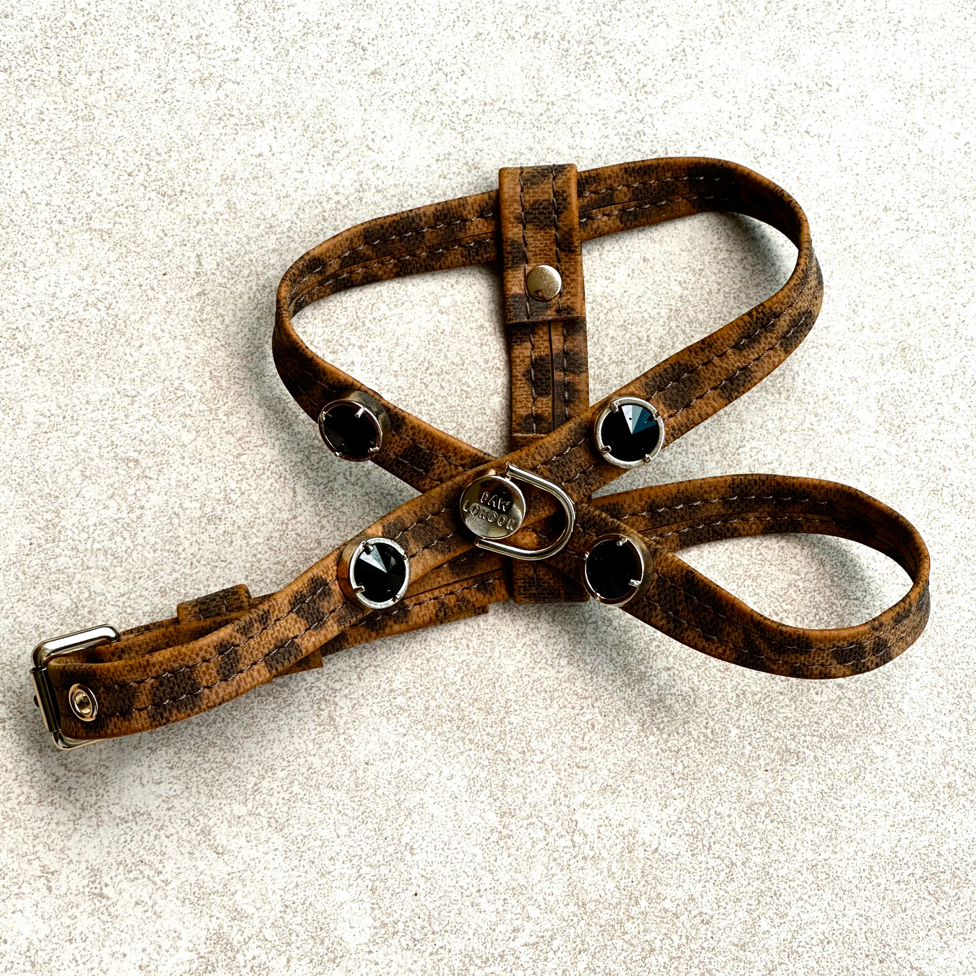 Leopard Swarovski Dog Harness 🐆 PAW LONDON