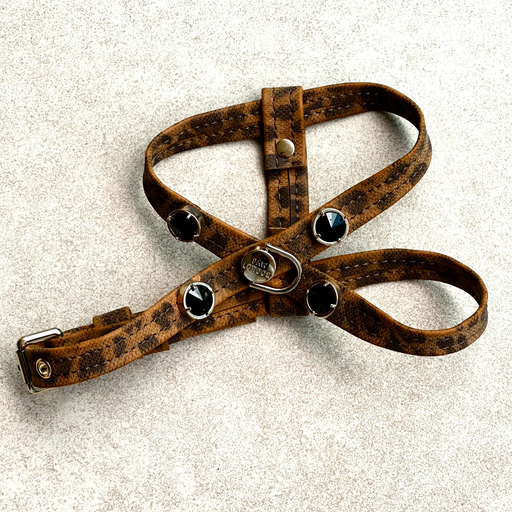 Leopard Swarovski Dog Harness 🐆 PAW LONDON