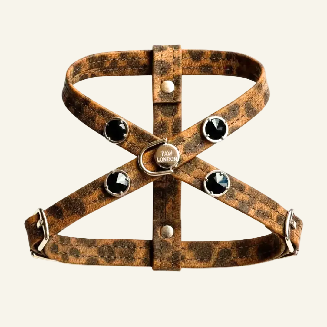 Leopard Swarovski Dog Harness 🐆