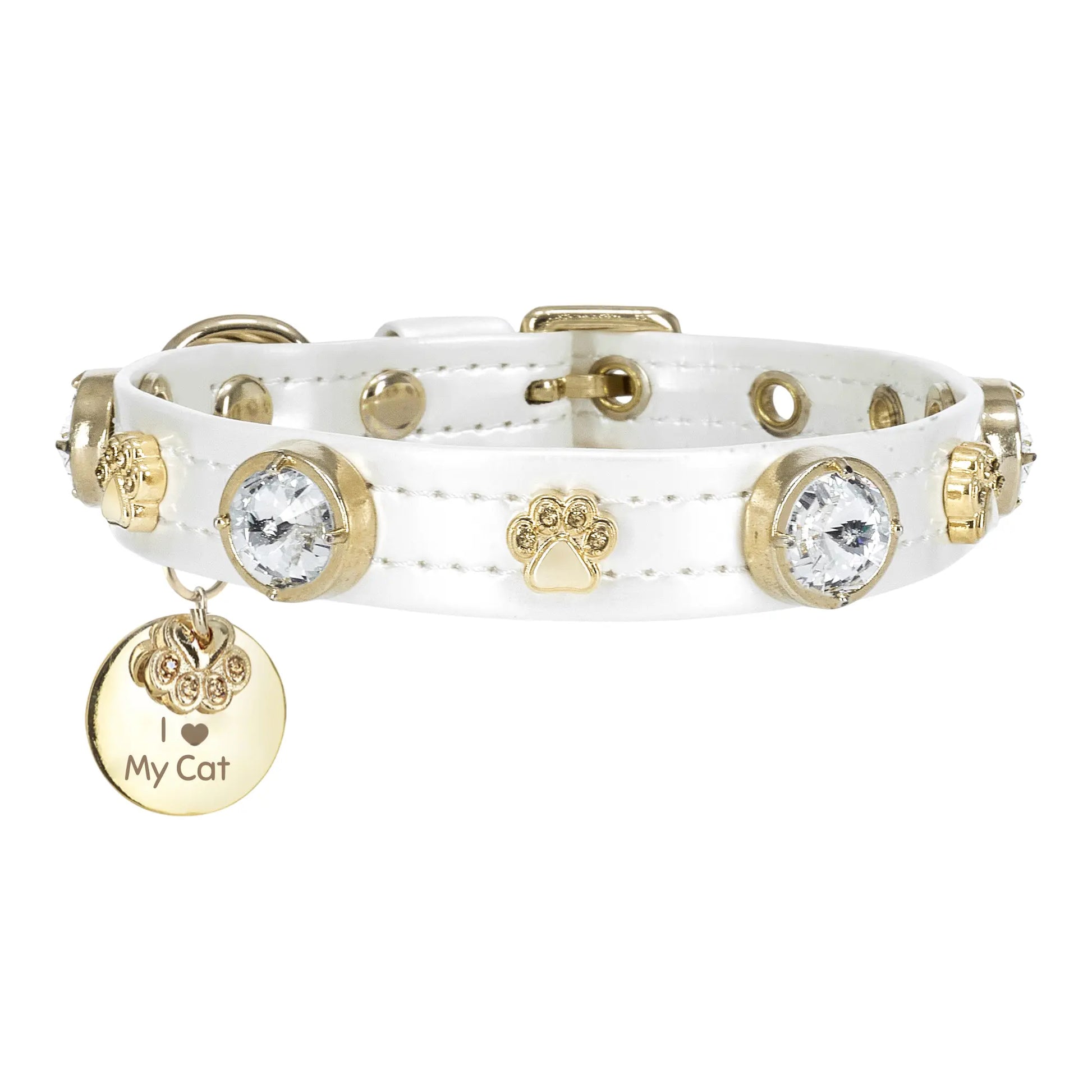 Lily Swarovski Glossy Cat Collar PAW LONDON