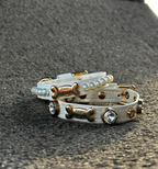 Lily Swarovski Glossy White Dog Collar  💎 - PAW LONDON