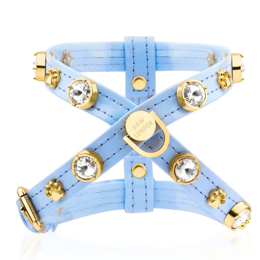 Louis Swarovski Baby Blue Dog Harness 💎 PAW LONDON