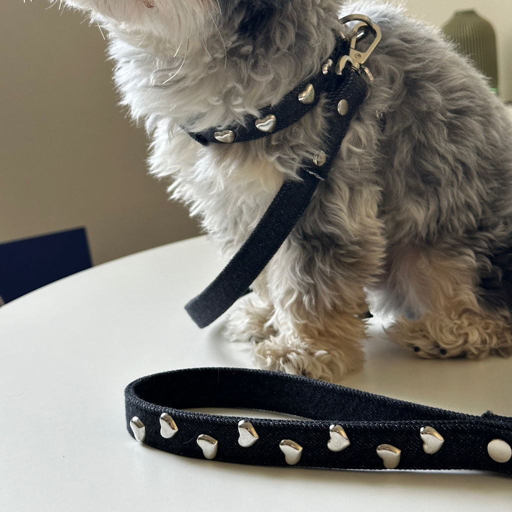 Lovefool Denim Dog Harness | Noir 🖤 - PAW LONDON