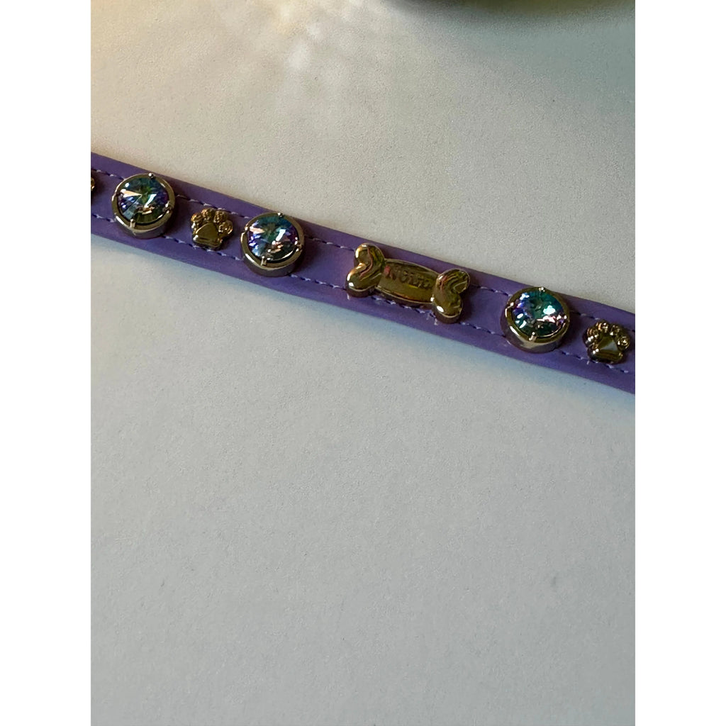 Paradise Shine Swarovski Lilac Dog Collar 💎 - PAW LONDON
