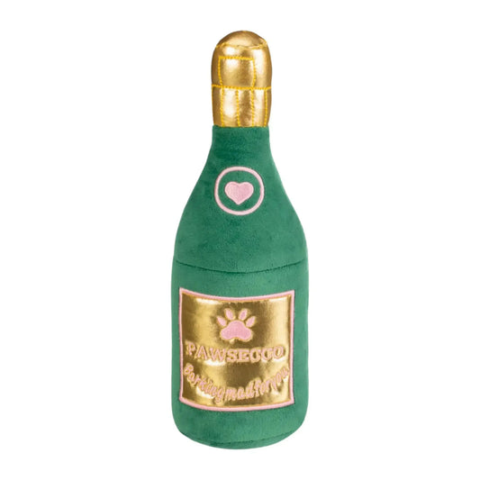 Pawsecco Bottle Squeaky Plush Dog Toy 🍾 PAW LONDON