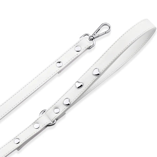 White love+rock Dog Lead  🐩 PAW LONDON