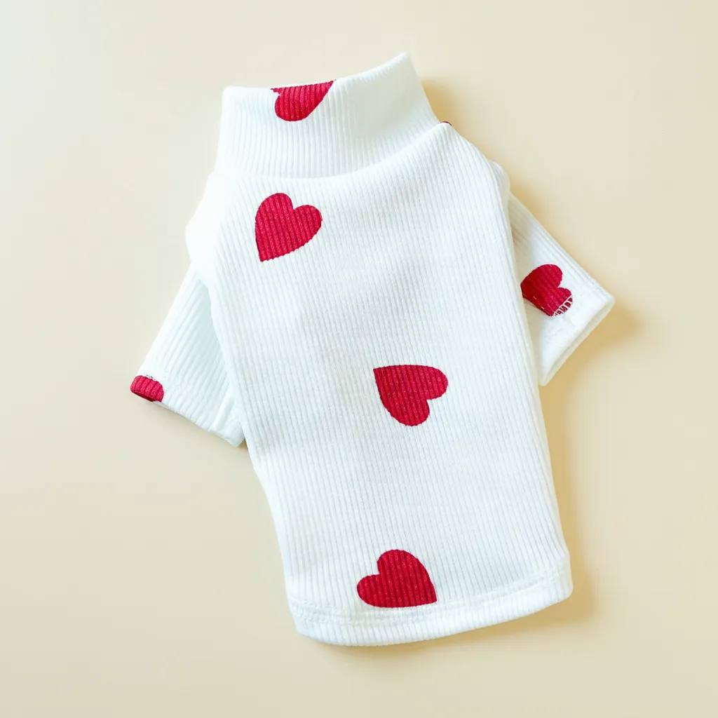 All over Heart Sweat Dog Tee | White ❤️‍🔥