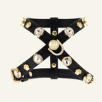 Alex Swarovski Black Dog Harness 💎 - PAW LONDON