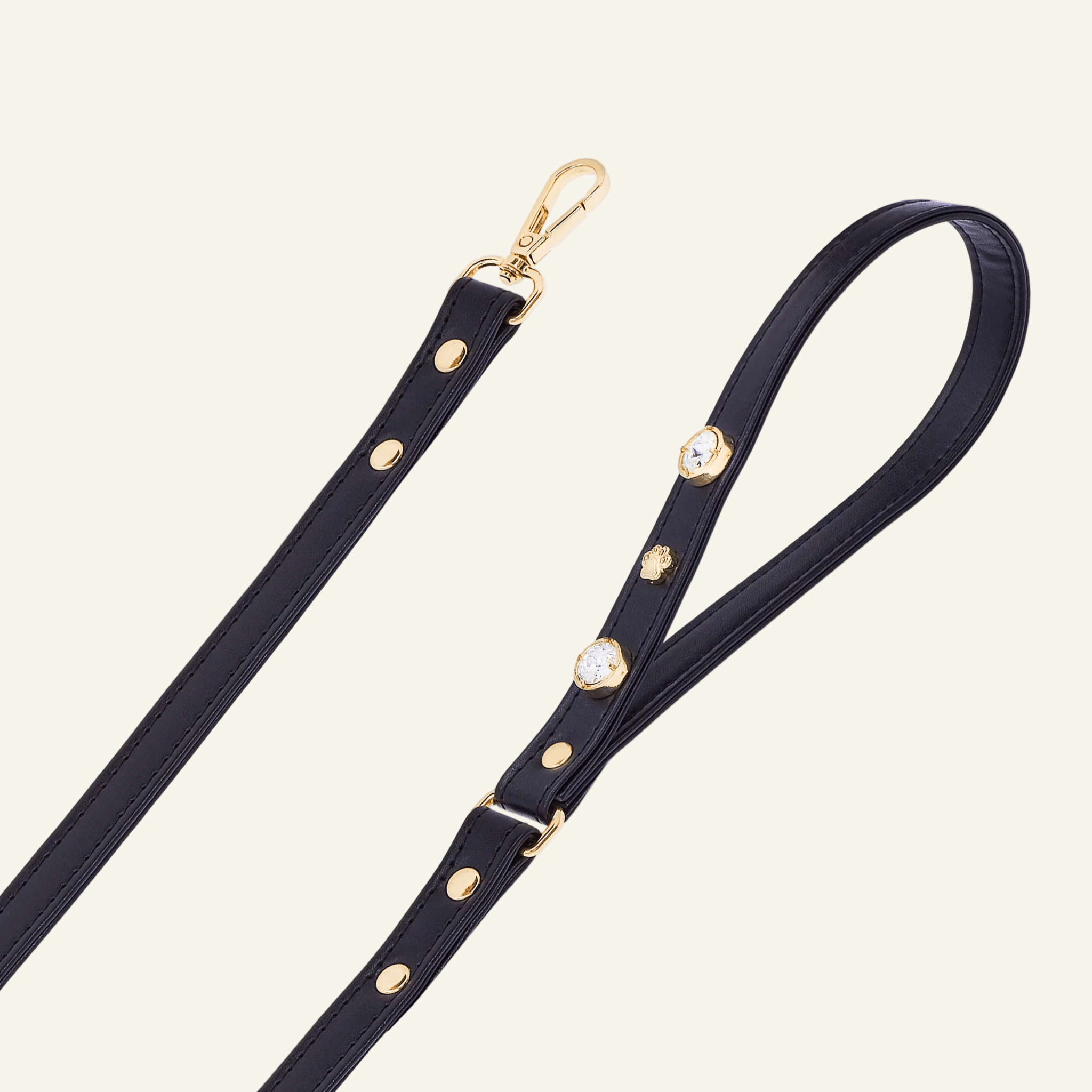 Alex Swarovski Black Dog Lead 🐩 - PAW LONDON