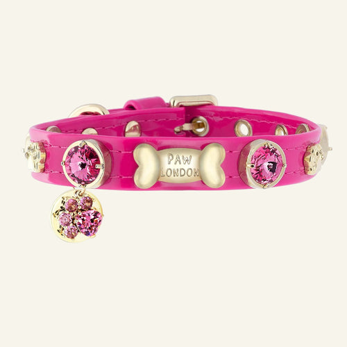 Alice Swarovski Hot Pink Dog Collar 💎 - PAW LONDON