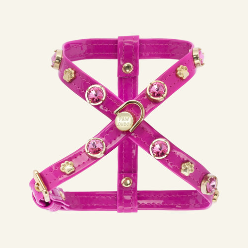 Alice Swarovski Hot Pink Dog Harness 💎 - PAW LONDON