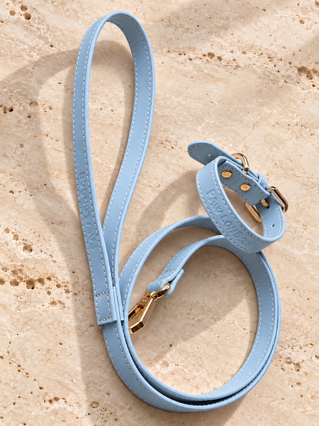 Basic Light Dog Collar | Baby Blue Matte - PAW LONDON