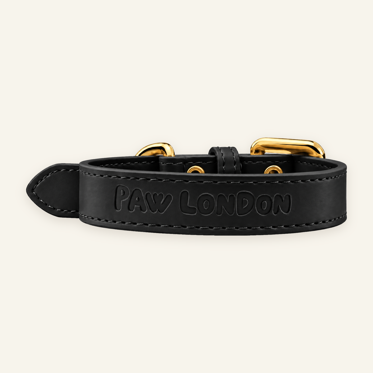 Basic Light Dog Collar | Black Matte - PAW LONDON