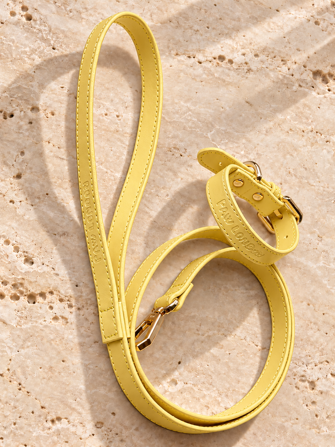 Basic Light Dog Collar | Butter Yellow Matte - PAW LONDON