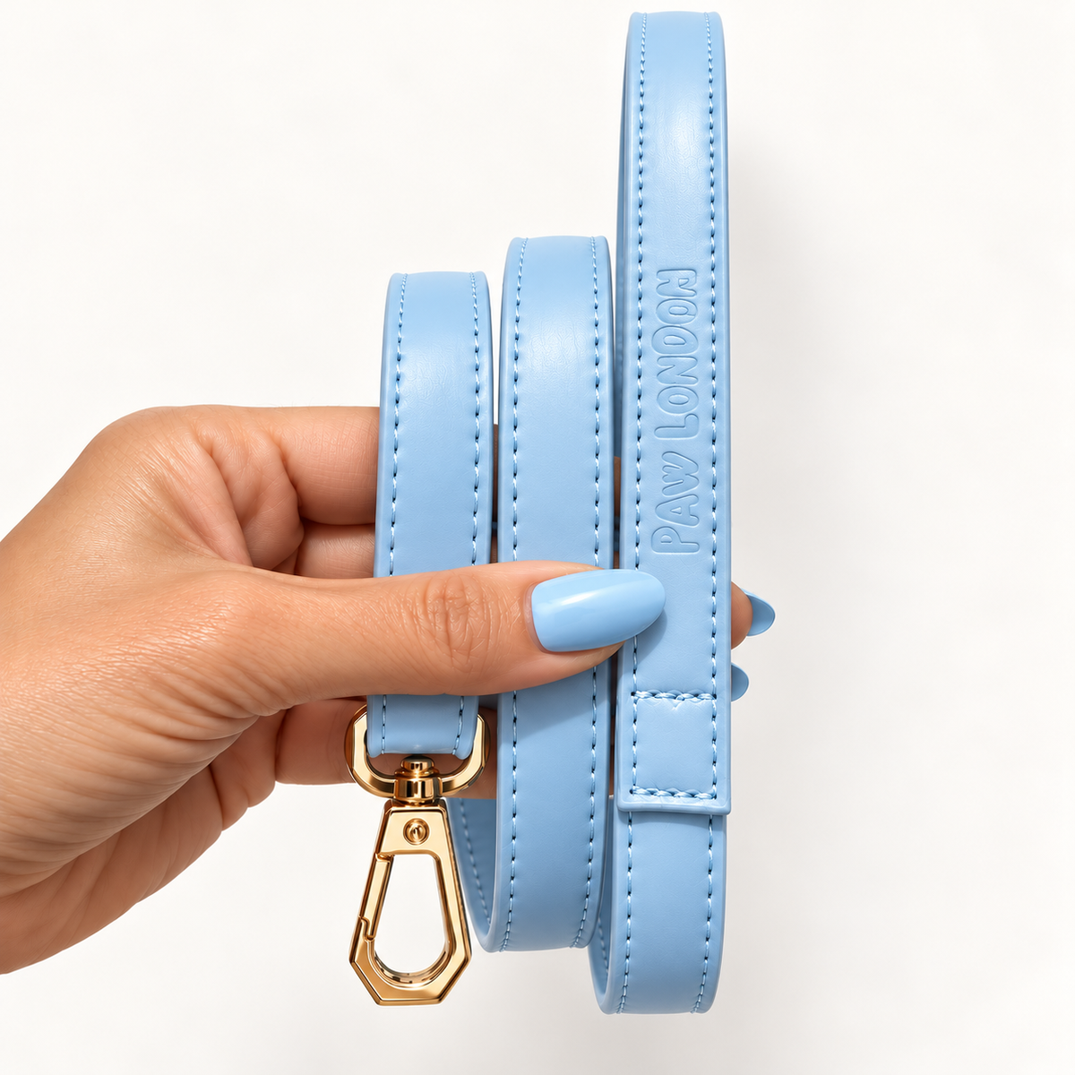 Basic Light Dog Leash | Baby Blue Matte - PAW LONDON